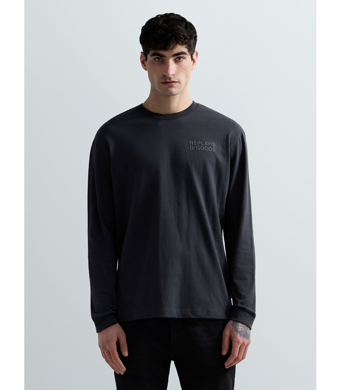 オープンエンドジャージーロングTシャツ